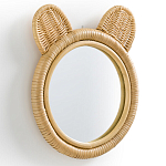 Зеркало из ротанга в форме головы медведя Wicrer Furniture варинант исполнения - 2 | Loft Concept в Тюмени