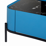 Тумба прикроватная чёрно-голубая с  ящиком Blue Cabinet варинант исполнения - 4 | Loft Concept в Тюмени