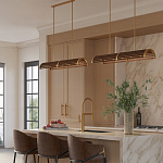 Люстра линейная полукруглой формы Wooden Horseshoe варинант исполнения - 6 | Loft Concept в Тюмени