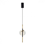 Подвесной светильник с шарообразным плафоном из алебастра и бронзовой декоративной стрекозой Alaris  варинант исполнения - 2 | Loft Concept в Тюмени