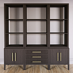 Модульный стеллаж Primo из трех составных элементов Темный орех варинант исполнения - 2 | Loft Concept в Тюмени