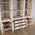 Модульный стеллаж Primo из трех составных элементов Светлый дуб варинант исполнения - 4 | Loft Concept в Тюмени