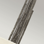 Люстра подвесная с широким белым текстильным абажуром и вертикальными декоративными элементами Hinkley варинант исполнения - 9 | Loft Concept в Тюмени