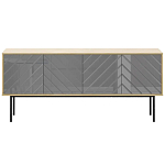 Длинная тумба с зеркальным декором Serena варинант исполнения - 6 | Loft Concept в Тюмени