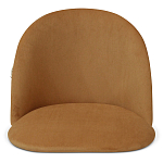 Барный стул со спинкой и металлической подставкой на 3-х деревянных ножках Горчичный Велюр Vendramin Chair варинант исполнения - 3 | Loft Concept в Тюмени