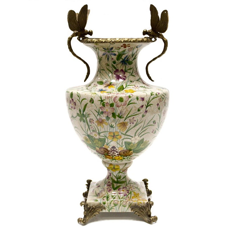 Фарфоровая ваза Vase on Pedestal Мульти Бронза Фарфоровая ваза Vase on Pedestal Мульти Бронза в Тюмени | Loft Concept