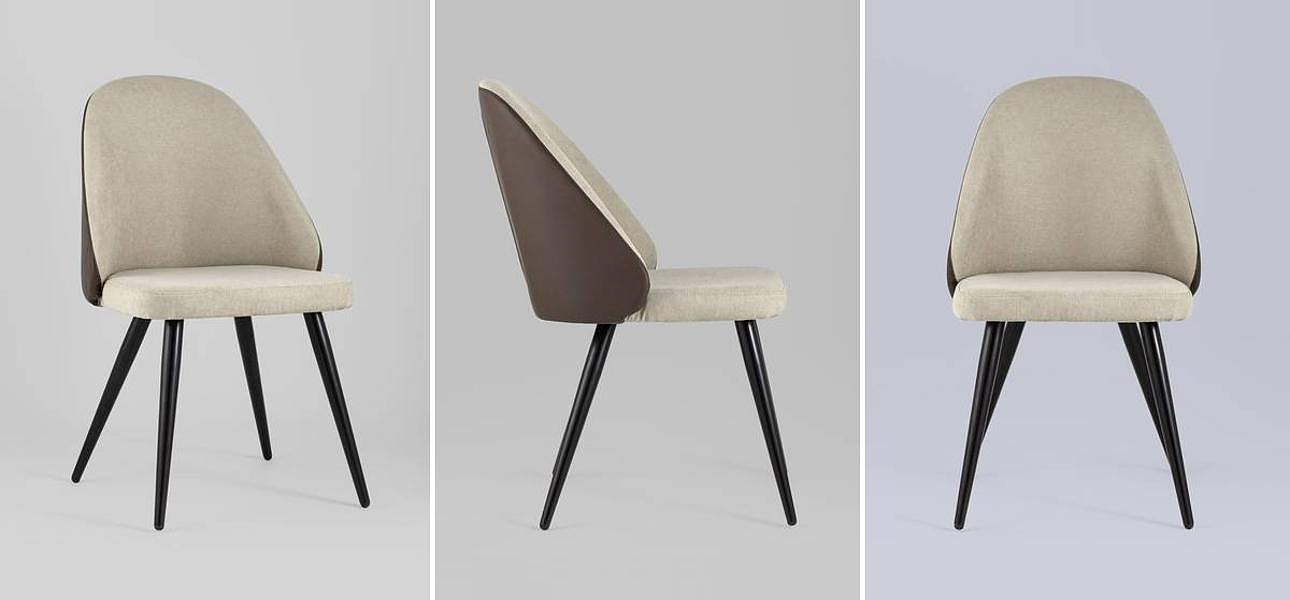 Стул Miruna Fabric and Leather Chair Стул Miruna Fabric and Leather Chair - Loft-Concept в Тюмени
