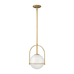Подвесной светильник с белым плафоном в форме шара в арочной подвеске Hinkley варинант исполнения - 10 | Loft Concept в Тюмени