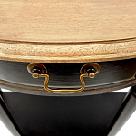 Консоль полукруглая из массива березы с ящиком и полкой в стиле прованс Vintage варинант исполнения - 4 | Loft Concept в Тюмени