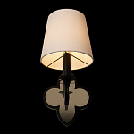 Бра с белым текстильным абажуром и фигурным основанием с зеркальной вставкой Vitorino варинант исполнения - 11 | Loft Concept в Тюмени