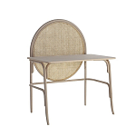 Письменный стол с круглой плетёной панелью для крепления заметок Allegory варинант исполнения - 1 | Loft Concept в Тюмени