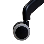 Стул с мягкой оранжевой обивкой из велюра и подъемно-поворотным механизмом на черных колесиках Harper Orange варинант исполнения - 8 | Loft Concept в Тюмени