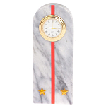 Часы погон МВД подарочные настольные из натурального камня Мрамор Military Clock варинант исполнения - 10 | Loft Concept в Тюмени