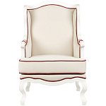 Кресло из массива бука бежевое с растительным орнаментом Raffael Beige Floral Armchair варинант исполнения - 1 | Loft Concept в Тюмени