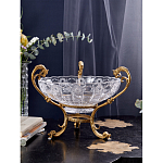 Чаша из прозрачного рельефного стекла на бронзовой подставке Eden Garden варинант исполнения - 4 | Loft Concept в Тюмени