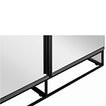 Двухдверный шкаф с зеркальными дверцами Strict Lines варинант исполнения - 3 | Loft Concept в Тюмени