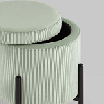 Светло-зеленый пуф на черных ножках SANJAY варинант исполнения - 3 | Loft Concept в Тюмени