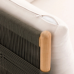 Садовый диван из тикового дерева и веревок Оreon варинант исполнения - 3 | Loft Concept в Тюмени