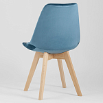 Стул с мягким велюровым сиденьем Arvika Blue варинант исполнения - 5 | Loft Concept в Тюмени