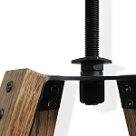 Барный стул со спинкой и металлической подставкой на 4-х деревянных ножках Зеленый Велюр Vendramin Chair варинант исполнения - 6 | Loft Concept в Тюмени