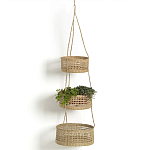 Подвесные плетеные корзины для цветов Musa Wicker Baskets варинант исполнения - 1 | Loft Concept в Тюмени