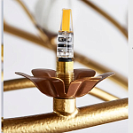 Люстра круглая с ветвистым каркасом и плафонами в виде лотосов Chandelier Lotus варинант исполнения - 2 | Loft Concept в Тюмени