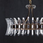 Люстра круглая с прозрачными элементами в форме полумесяца Crescent варинант исполнения - 3 | Loft Concept в Тюмени