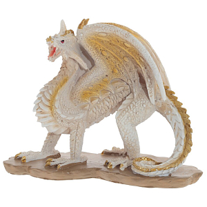 Декоративная статуэтка Дракон Dragon Beige Gold Statuette