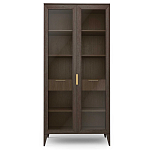 Витрина стеклянная 2-х дверная с ящиками и 5-ю полками Harper Line варинант исполнения - 3 | Loft Concept в Тюмени