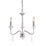 Люстра цвета никель с прозрачными стеклянными подвесками в форме капель Elstead Lighting варинант исполнения - 8 | Loft Concept в Тюмени