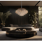 Люстра хрустальная в неоклассическом стиле на золотистом каркасе Majesty варинант исполнения - 1 | Loft Concept в Тюмени