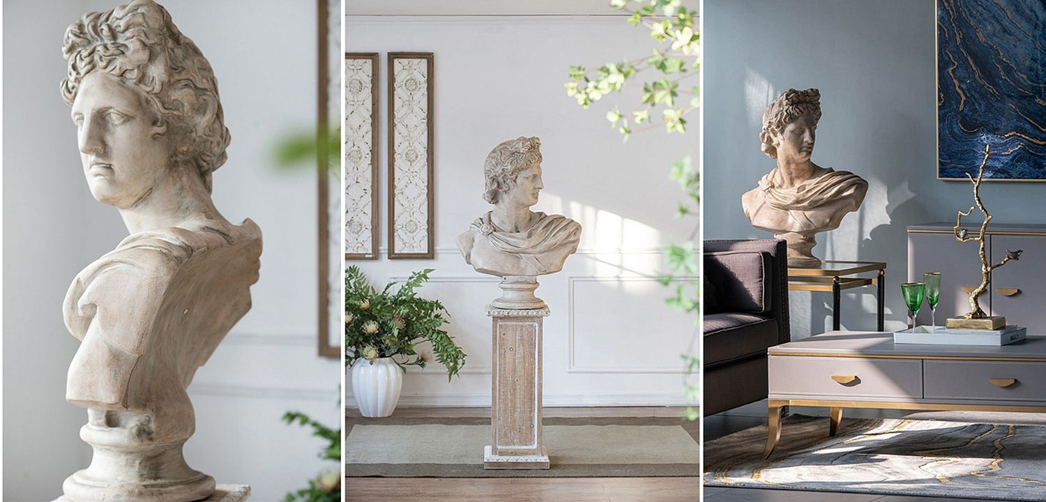 Статуэтка Antique Busts Apollo Belvedere Статуэтка Antique Busts Apollo Belvedere - Loft-Concept в Тюмени