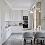 Люстра подвесная 3 лампы с прозрачными стеклянными шарами и золотыми деталями Giopato & Coombes варинант исполнения - 5 | Loft Concept в Тюмени