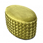 Пуф овальный плетеный оливкового цвета Pool Woven Velour варинант исполнения - 3 | Loft Concept в Тюмени