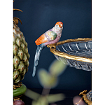 Чаша из прозрачного стекла с фигурками разноцветных попугаев на ободке 38 Eden Garden варинант исполнения - 3 | Loft Concept в Тюмени