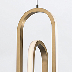 Подвесной светильник золотого цвета с двумя вытянутыми овальными рамками в форме скрепки Eurofase варинант исполнения - 4 | Loft Concept в Тюмени