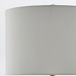 Настольная лампа белого цвета с фарфоровым основанием и латунными акцентами и тканевым абажуром Currey & Company варинант исполнения - 2 | Loft Concept в Тюмени