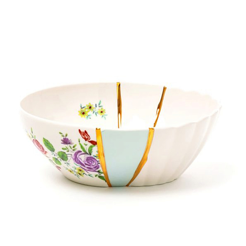 Салатник Seletti Kintsugi 2 Белый Золотой Мульти Салатник Seletti Kintsugi 2 Белый Золотой Мульти в Тюмени | Loft Concept