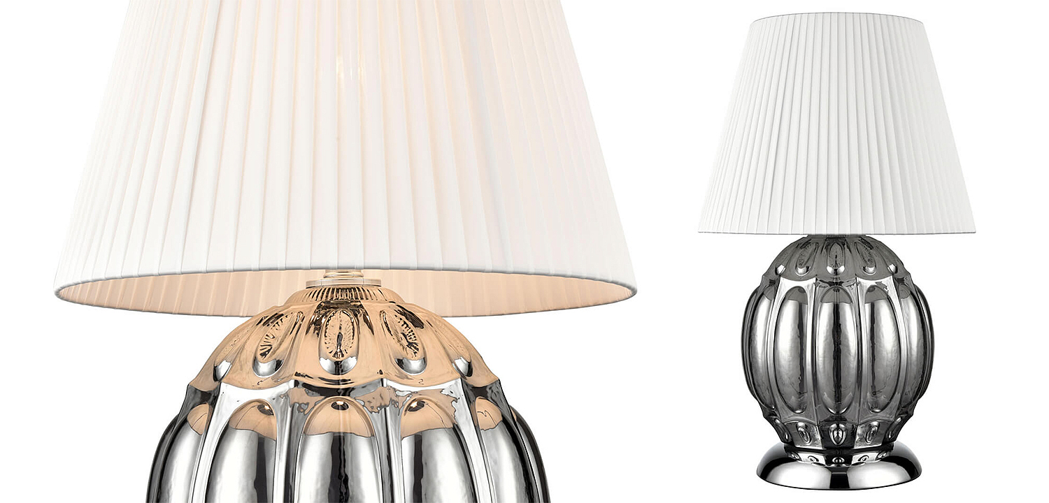 Настольная лампа ХРОМ Hailey Chrome Table Lamp Настольная лампа ХРОМ Hailey Chrome Table Lamp - Loft-Concept в Тюмени