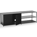 ТВ-тумба из металла с 2-мя дверцами и полками Damian Metal TV Stand варинант исполнения - 3 | Loft Concept в Тюмени