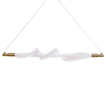 Люстра горизонтальная с волнистым белым плафоном Golden Swirl варинант исполнения - 1 | Loft Concept в Тюмени