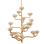 Люстра золотая в виде растения Golden Flower Glade варинант исполнения - 3 | Loft Concept в Тюмени
