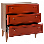Комод красный из массива бука с 3-мя ящиками Wenge Light варинант исполнения - 3 | Loft Concept в Тюмени