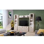 Шкаф-витрина с полками и стеклянной дверкой Satin Furniture варинант исполнения - 3 | Loft Concept в Тюмени