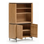 Буфет высокий из дерева манго и металла с открытыми полками и 2-мя дверцами Toinette варинант исполнения - 2 | Loft Concept в Тюмени