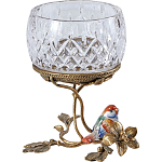 Чаша на ножке из стекла с бронзовыми элементами Bronze Branch варинант исполнения - 1 | Loft Concept в Тюмени