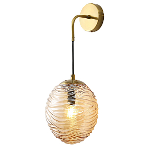 Бра с плафоном янтарного цвета Perforated Glass