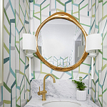 Зеркало в ассиметричной золотой раме Mirror of Aragorn варинант исполнения - 3 | Loft Concept в Тюмени