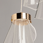 Люстра каскадная с 10-ю прозрачными плафонами Wave Line варинант исполнения - 10 | Loft Concept в Тюмени