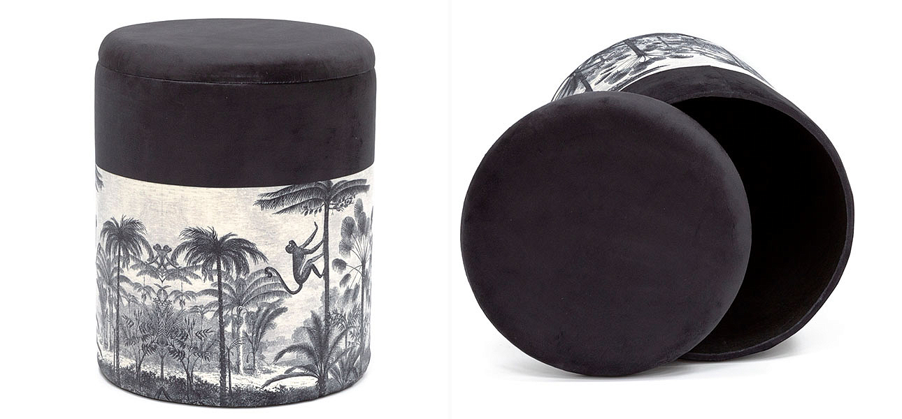 Пуф PUF Jungle Print с крышкой Пуф PUF Jungle Print с крышкой - Loft-Concept в Тюмени